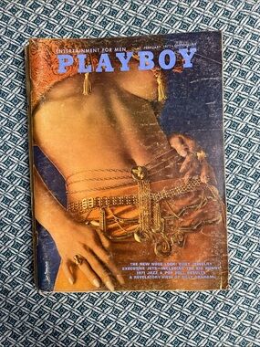 1971 PLAYBOY Cover — Blue Masthead with Gold Accents